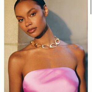 Linked Ovals Collar Necklace